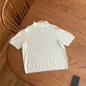 Bon Worth Classic White Short Sleeve Top